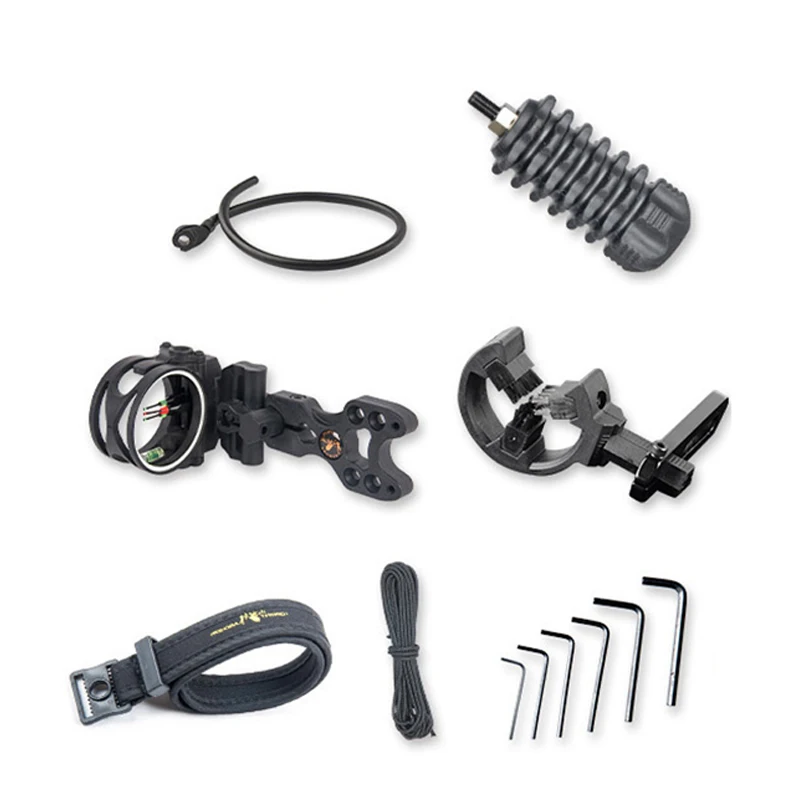 1set Archery Bow Damping with 3 Pin Sight and Arrow Rest For Recurve