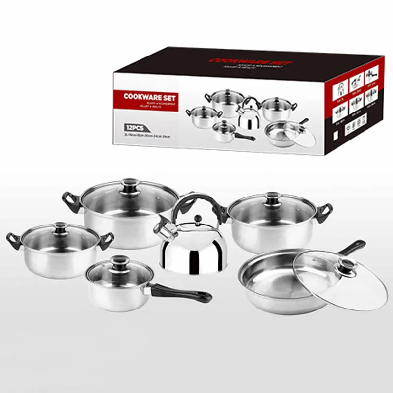 Wholesale Support OEM/ODM cookware sets Pots Stainless Steel