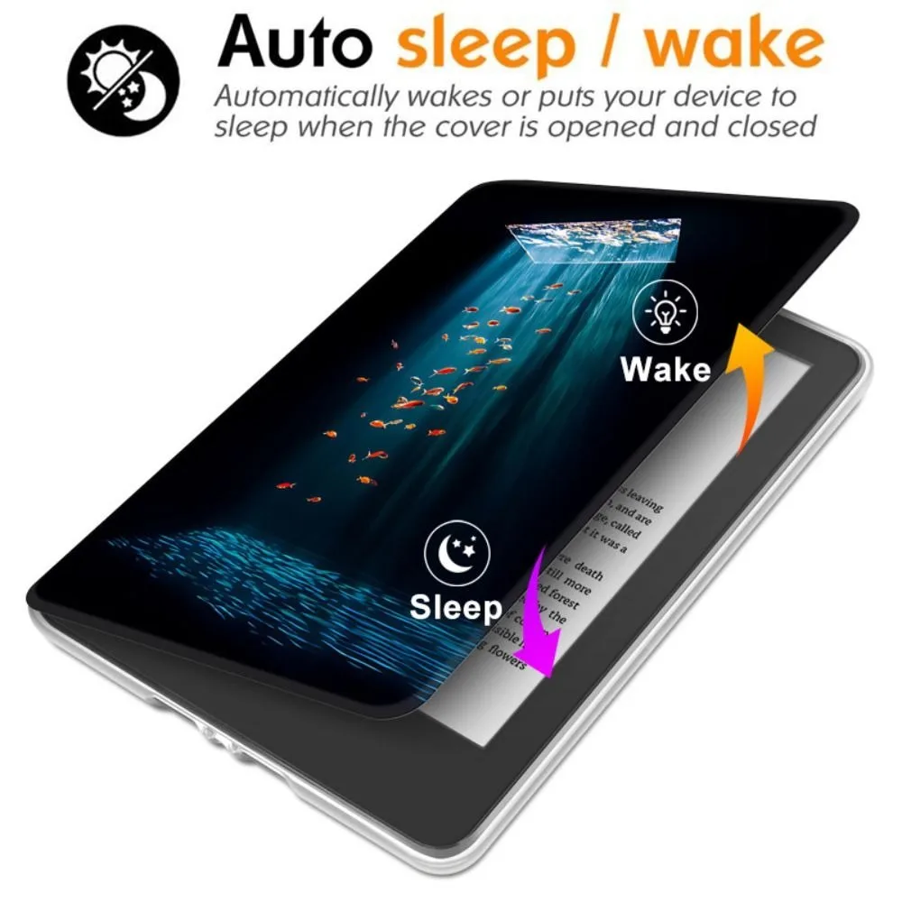 Hand Support e-Reader Case Auto Wake/Sleep Shockproof Protective Shell for Kindle Paperwhite 5 (11th Gen 2021) 6.8 inch