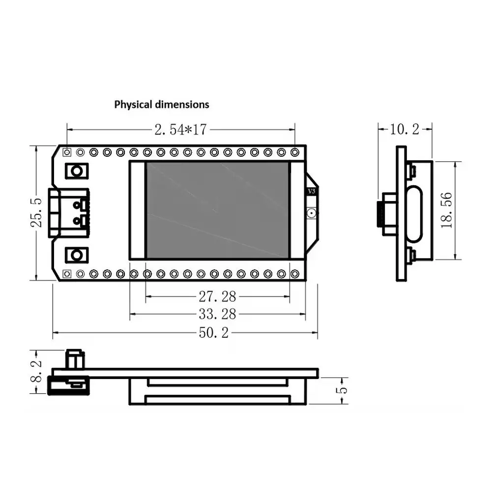 아두이노용 OLED 개발 보드, ESP32, 240MHz, 0.96 인치 OLED, 와이파이, BT LORA 32 V3