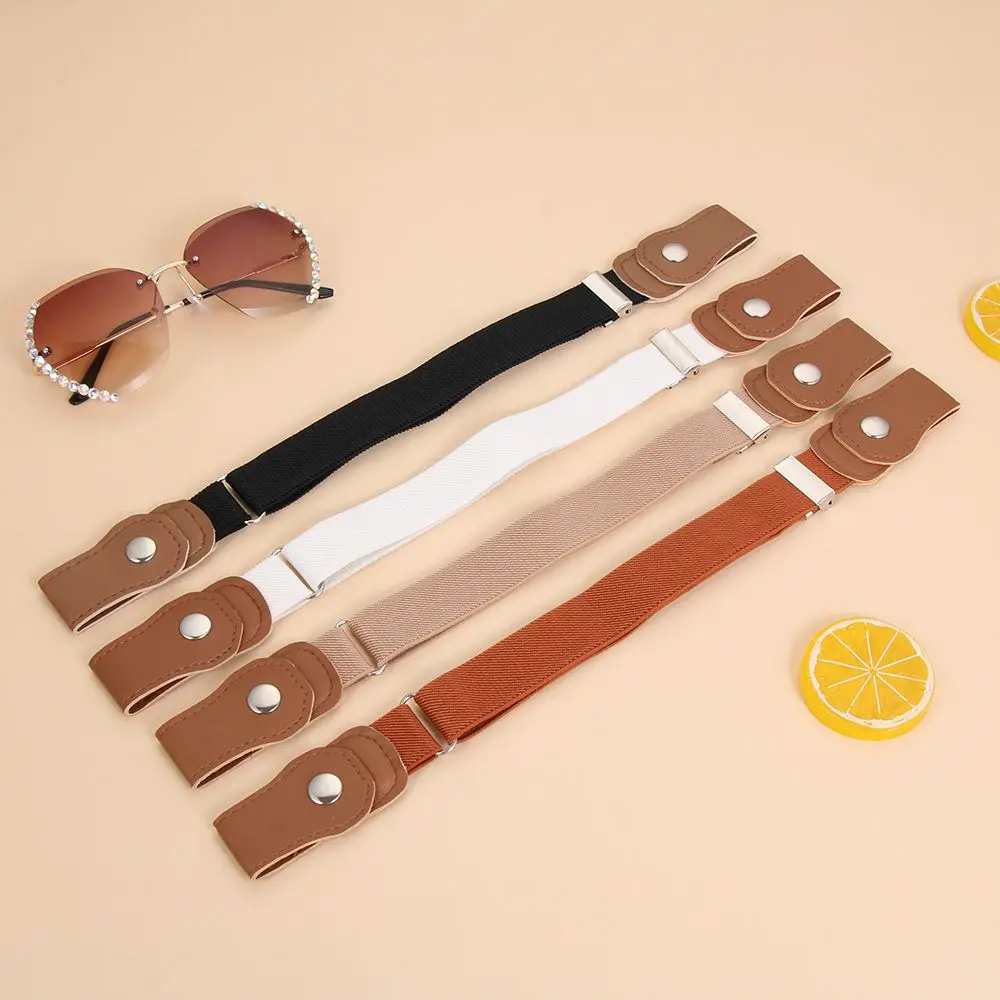 Canvas Belts Elastic Belt Pants Child Kids Buckle-Free Elastic Belt Stretch Canvas Belt For Boys Girls Adjustable Children Belts For Jeans Pants