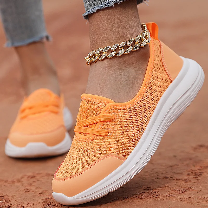 Women's Sneaker 2025 New Woman Shoes Lightweight Autumn Sneakers Mesh Casual Sports Zapatillas De Mujer White Footwear Women