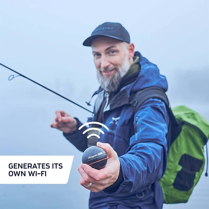 Fish Finder Deeper PRO Plus 2.0 Castable Portable WiFi Kayaks Boats Shore Ice Fishing Smart Sonar