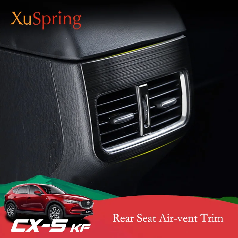 

Car Rear Console Air Conditioner Vent Outlet Frame Cover Trim Stickers Styling For Mazda CX-5 CX5 2017 2018 2019 2020 2021 KF