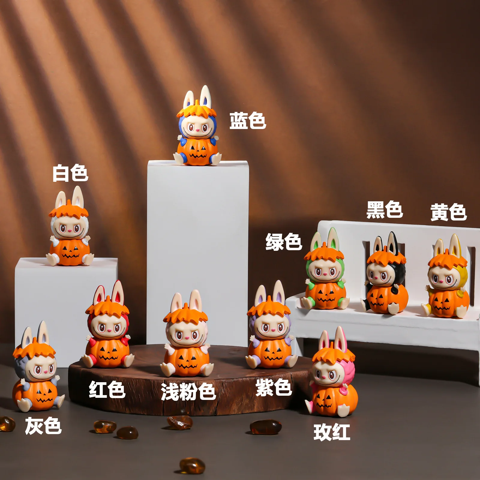 thumbnail image 1 of Popmart Halloween Series Pumpkin Labubu 3d Doll Cute Grain Handmade Pendant Decoration Blind Box Clear Edition Mystery Box Gifts, 1 of 5