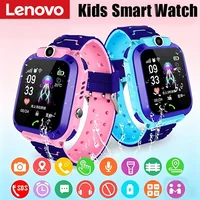 Nouvelle montre connectée Lenovo pour enfants avec fonction SOS, anti-perte, localisation GPS, caméra, fonction d'appel par carte SIM, étanche, compatible Android et iOS 1