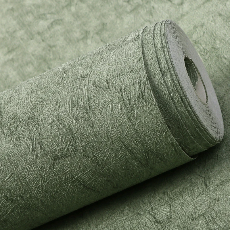 Papel de Parede Nordic Estilo Não Auto-adesivo Lama de Diatomáceas 3d Minimalista Moderno Monocromático Verde Claro Quarto e Sala