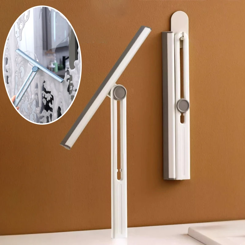 Glass Wiper Household Folding White Wiper Silicone Scraper Washing Wiper Glass Clean Floor Window Glass Cleaning Tool Water Wall 1