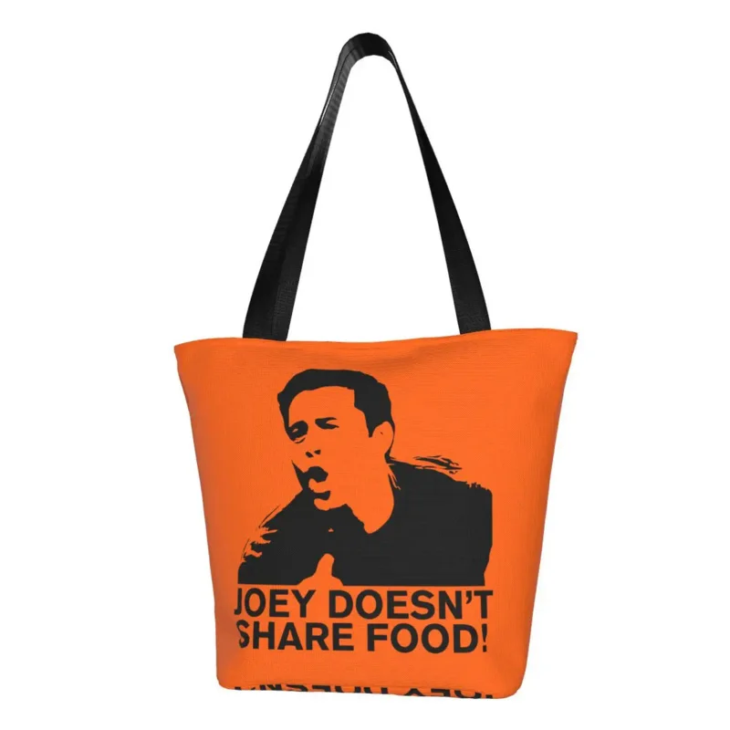 

Cute Funny TV Show Friends Shopping Tote Bag Reusable Joey Doesn't Share Food Canvas Grocery Shopper Shoulder Bag