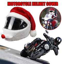 New Santa Cycling Helmet Christmas Motorcycle Helmet Cover Full Face Safe Hat Santa Claus Racing Cap Merry Christmas Decor