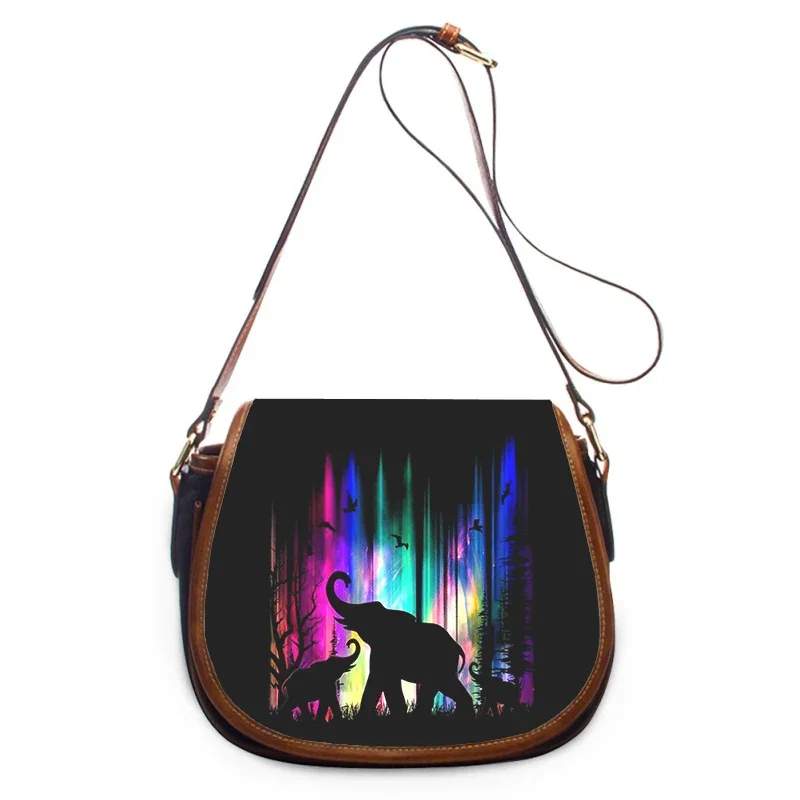 ndian Animal Elephant art print new fashion Women Crossbody Bag Luxury Handbag Women Bags Zipper Shoulder Bag women shoulder bag