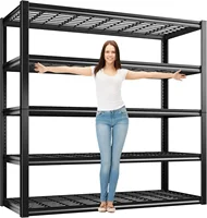 48.2''W Garage Shelving Heavy Duty Loads 3010LBS Garage Storage Shelves Heavy Duty Shelving 5 Tier Adjustable Metal Shelving 1