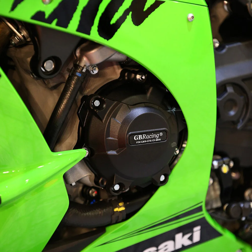 Motorcycle Engine Cover Protection Case Carbon Fiber Texture For KAWASAKI Ninja ZX-10R 2011 motorcycle engine cover engine cover protector engine guard
