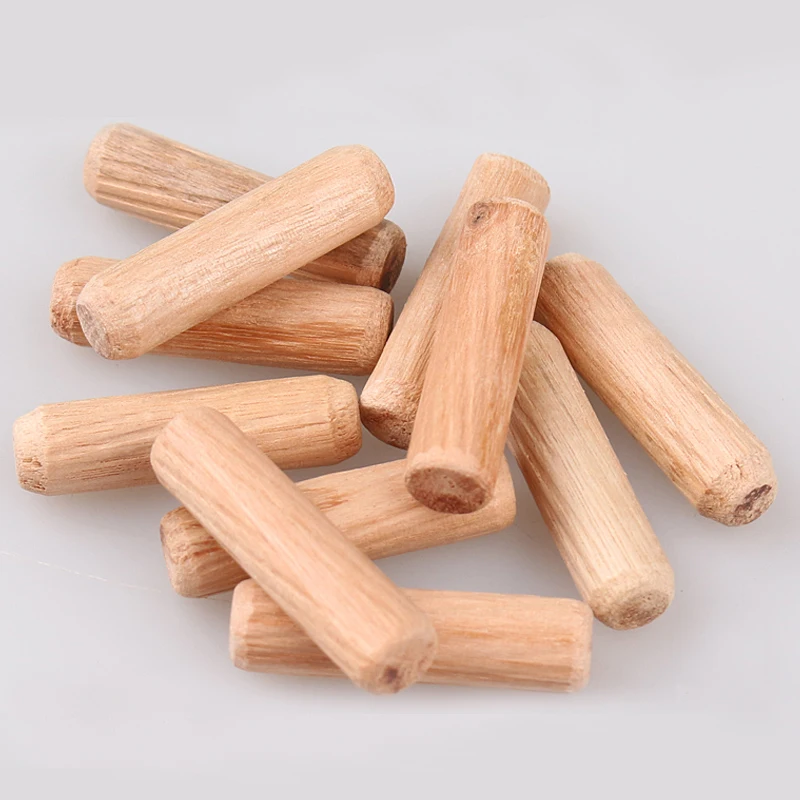 M5 M6 M8 M10 M12 Wooden Dowel Cabinet Drawer Round Fluted Wood Craft Pins Rods Set Furniture Fitting Wooden Dowel Pin 50/100pcs wooden dowel pins