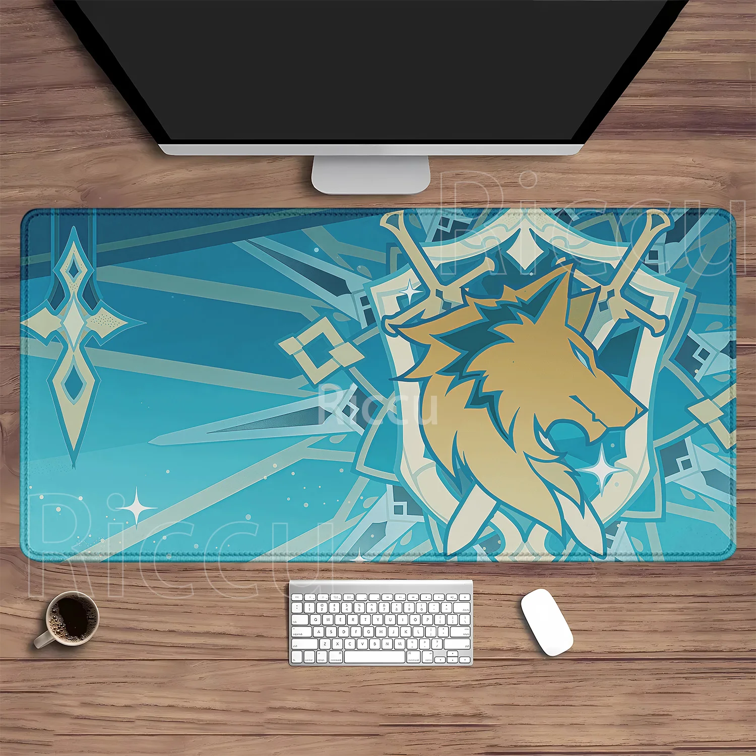 Varesa Columbina Furina Genshin Impact Pattern Gaming Mouse Pad - Large Rubber HD Printed Desk Mat