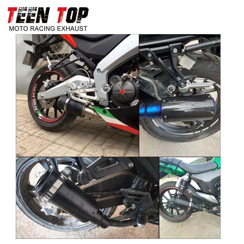51mm Universal Motorcycle Exhaust Muffler Nmax125 Nmax155 Exhuast Systems CBR650 Sistemas De Escape TMAX500 MT07 Silencieux Moto - Image 6