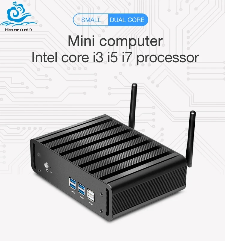 Helorpc Mini PC Intel Core i3 i5 i7 4005U 5005U 4500U DDR4 RAM Desktop Computer 4K HTPC TV Box USB3.0 WIFI PC portable fan mini pc intel core i5 7300hq i7 7820hk 8750h tv case windows10 dp hdmi 4k htpc office gamer desktop computer