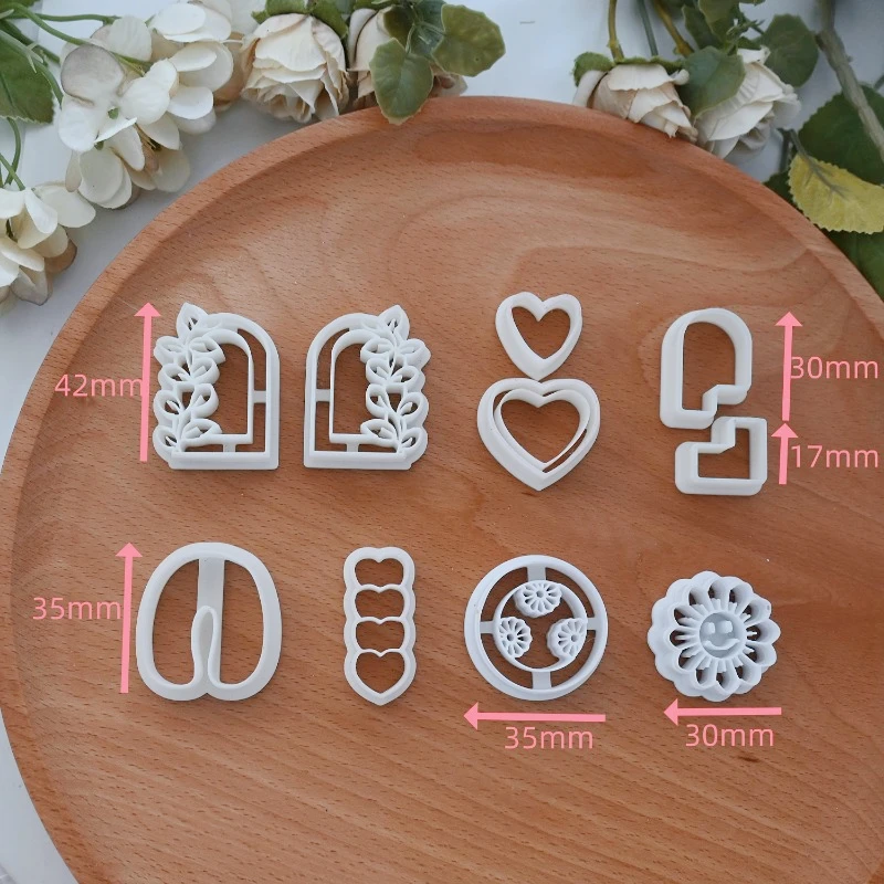 Polymer Clay Cutter Vine Geometry/heart Type Polymer Clay Mold DIY Festival Party Earrings Jewelry Pendant Shape Pottery Tools