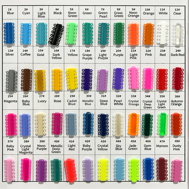 Multi Colore Elastici Ortodontici Da 1/4 Di Pollice 4.5 Oz Neon Heavy - Foto 11