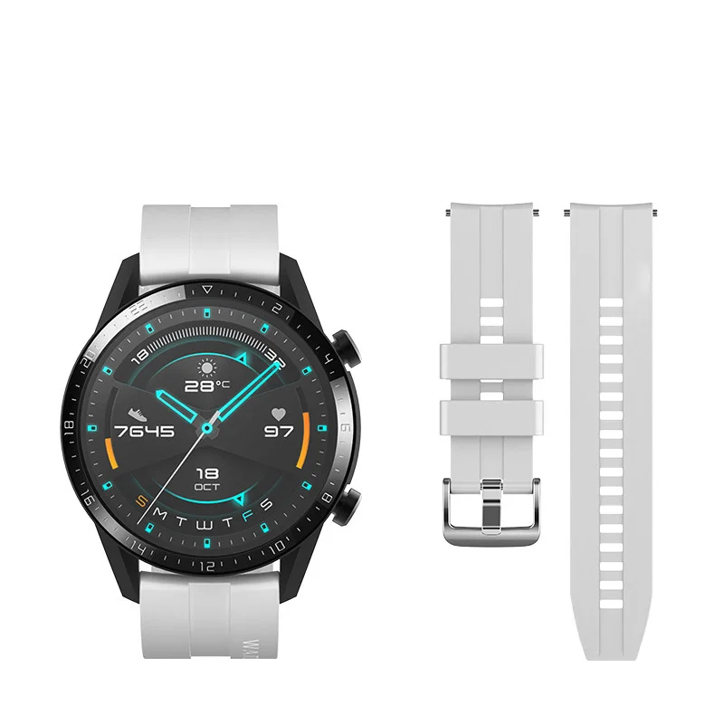 Silicone Sport Watch Bands - Versatile 20mm/22mm Strap Collection