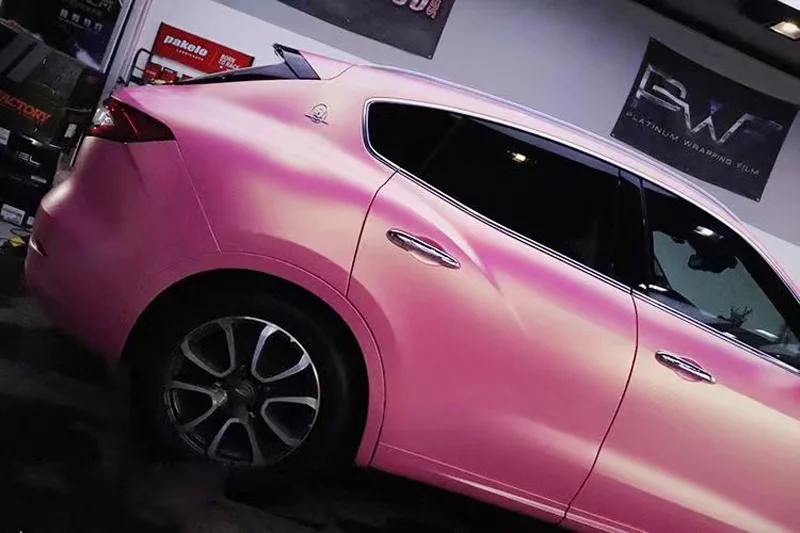 

Матовая блестящая виниловая пленка с бриллиантами, металлик, золото, розовый цвет, оберточная пленка для всего автомобиля, липкая наклейка