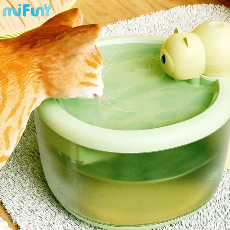 

Mifuny Cat Automatic Feeders Chargeable Silent Water Fountain Wireless Infrared Sensor Drinking Pets Water Dispenser with Filter