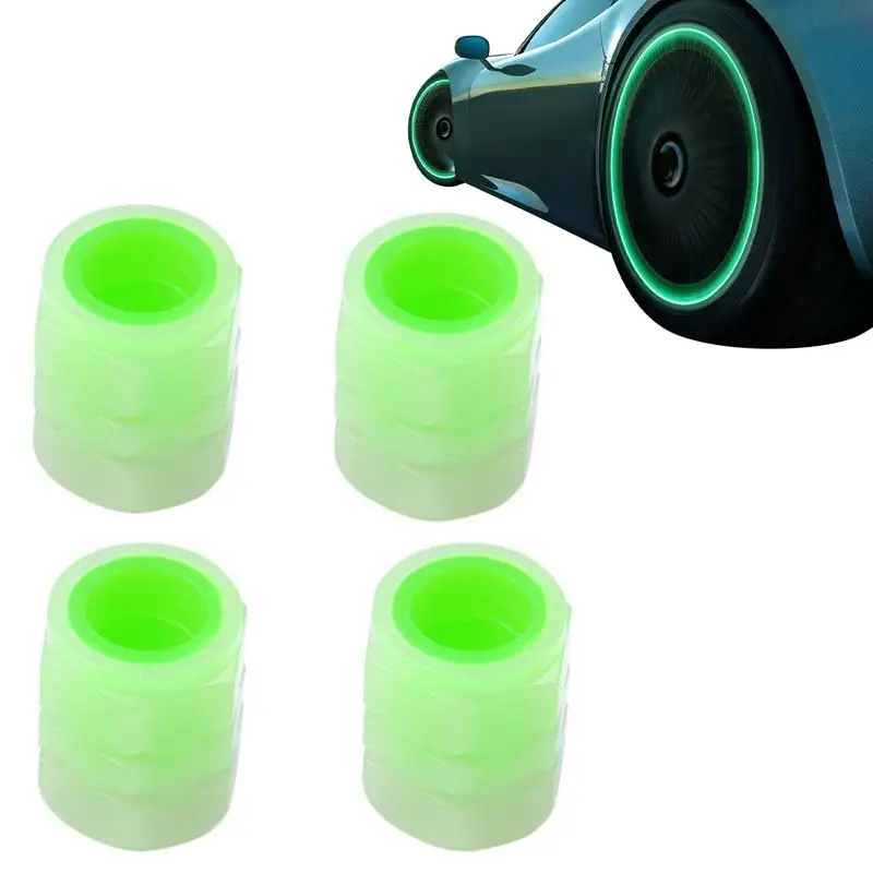 

Fluorescent Valve S Fluorescent Valve Stem S Glow In The Dark Air S Cover Illuminated Corrosion Resistant Tire For Cars Bikes