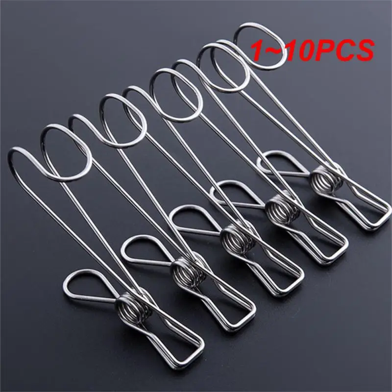 

1~10PCS Stainless Steel Clothes Peg Multipurpose Windproof Clothespin Drying Towels Sock Clothing Clamp Bedspread Hanger Clip