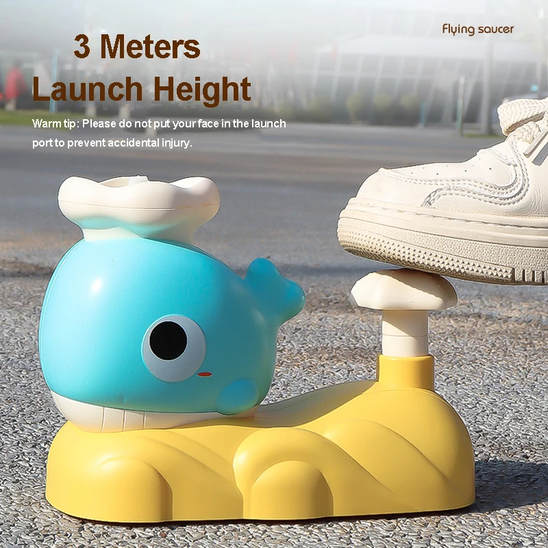 ABS Outdoor Rocket Flying Disc Foot Launcher Toy for Kids