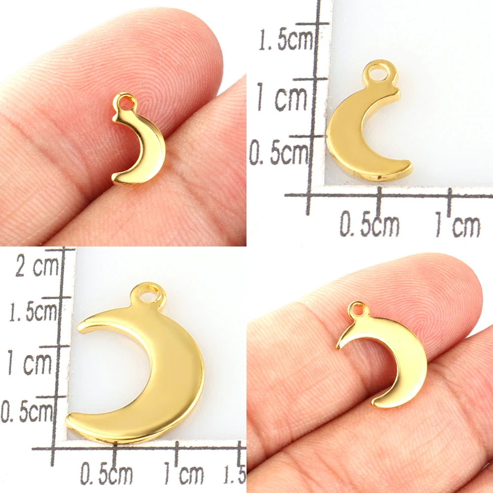 20 Stück/Lot Edelstahl Charm Charms für Schmuckherstellung Herz Mond Muschel DIY Anhänger Schmuckherstellung Zubehör Zubehör – Detail 5
