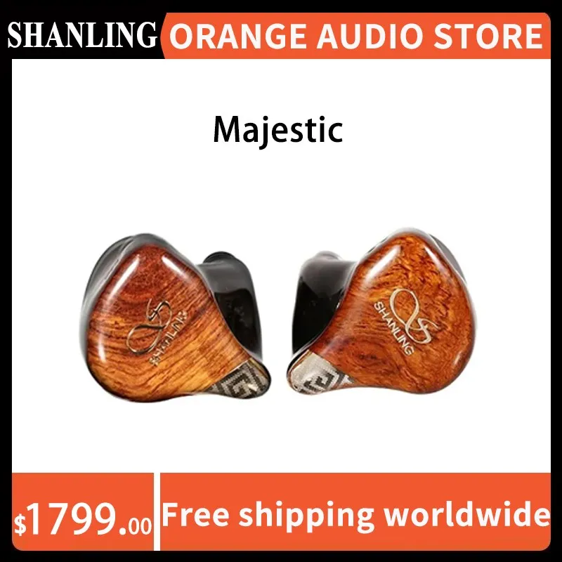 

Shanling Majestic 2DD+6BA+4EST HIFI In-Ear Earphones Hybrid Headphones Reference Grade Earbuds with Adjustable Audio Switch