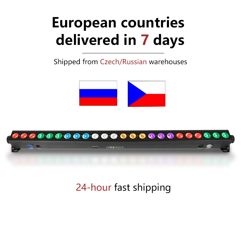 2-10pcs DMX 24x12w RGBW Segmented Control / RGBWAUV Pixel Model LED Light LED Bar DMX Line Bar Wash Stage Light Party Wedding