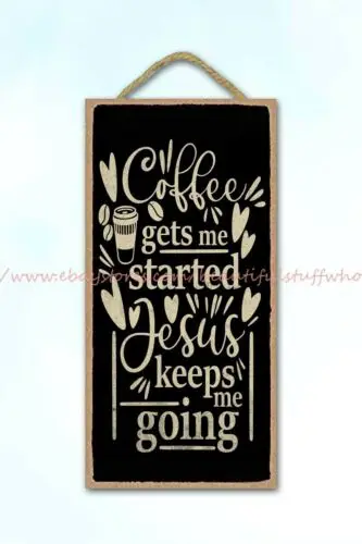 Ностальгический декор стен комнаты кофе меня начинает Иисус поддерживает меня идти деревянный знак