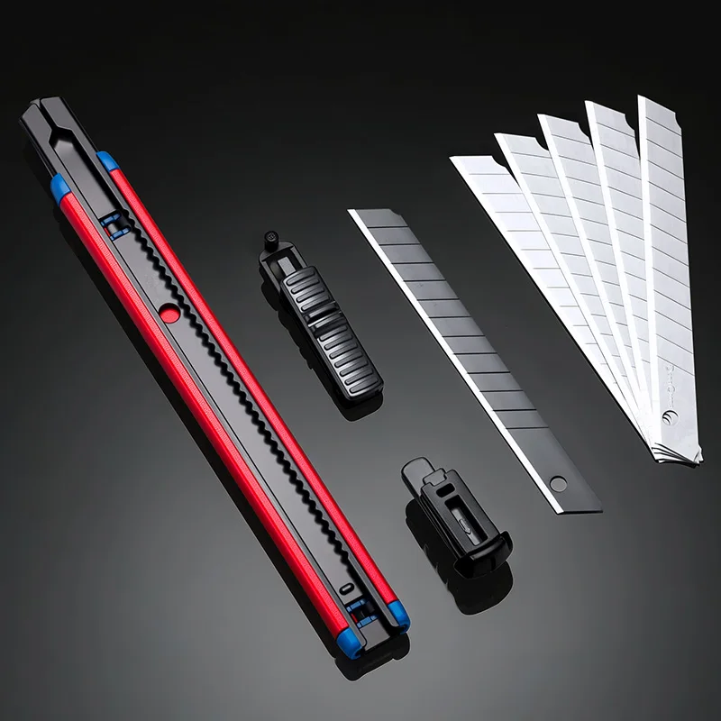 9mm 정밀 유틸리티 나이프 (알루미늄 합금 바디) - SK5 스틸 블레이드, 교체 가능 30개 °   & 60 °   공예 및 정밀 작업을 위한 각도들