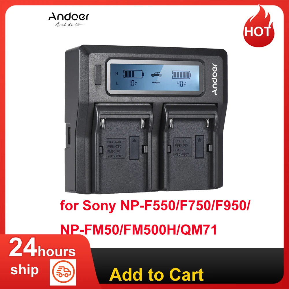 Andoer NP-F Plaque Adaptateur De Batterie Avec Port De Charge