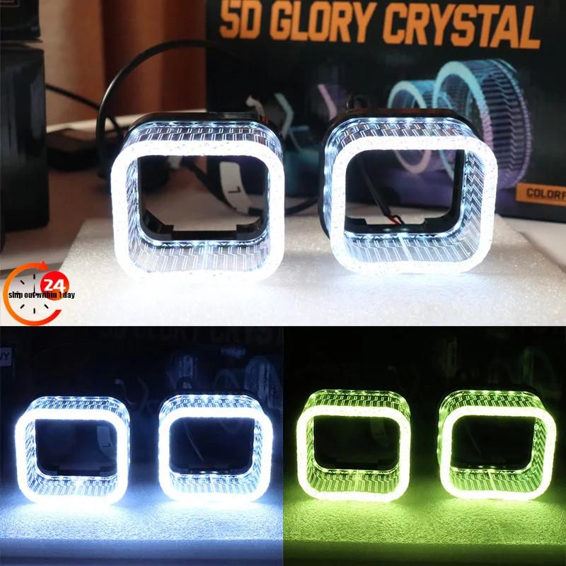 

1.5/2.5 Inch LED Angel Eyes Ring Bi Xenon Projector Lenses For H7 H4 Headlights Car Lights Turn Signal Lights Car Accessories