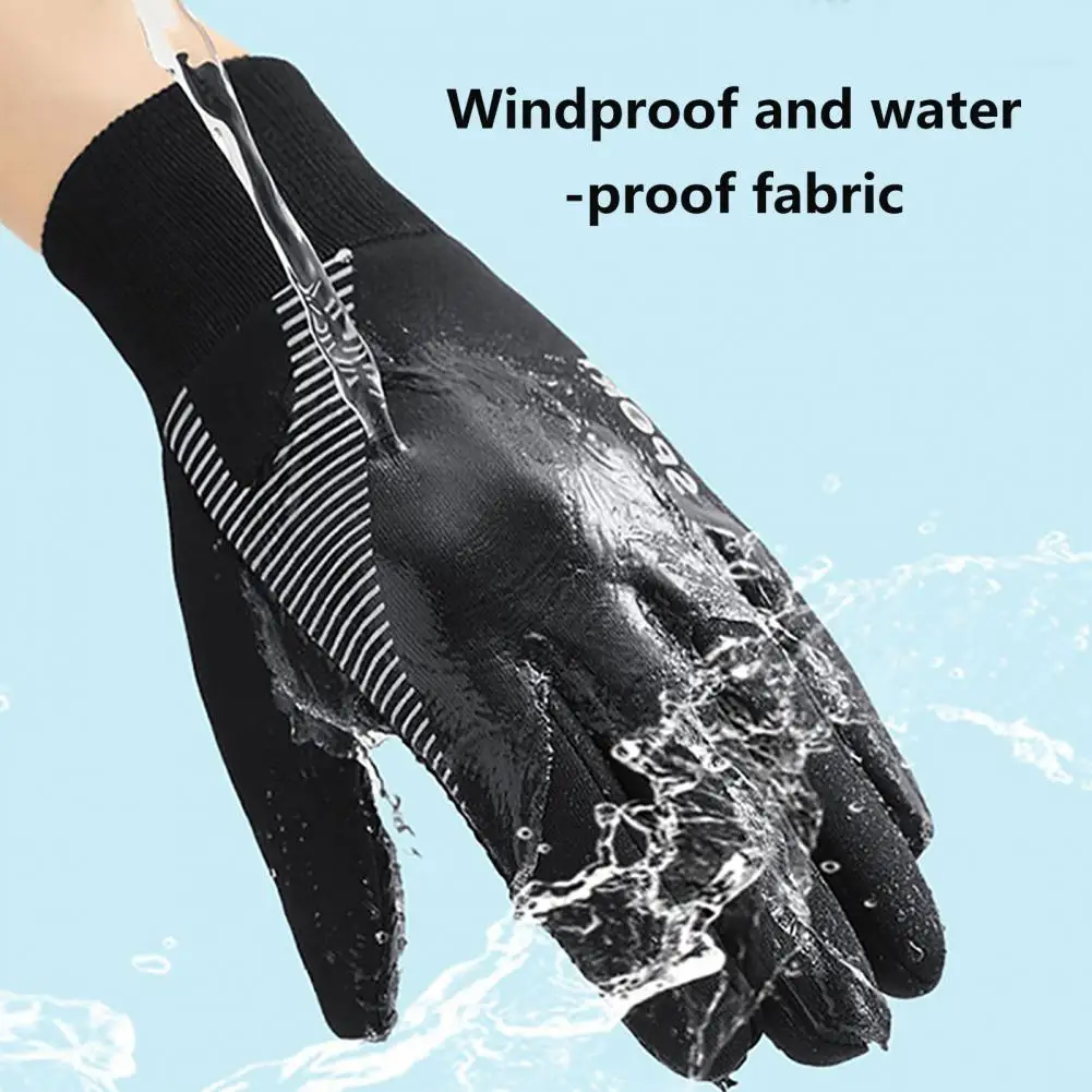 Winter Gloves Kids Winter Warm Water-resistant Touchscreen Sports Gloves with Thick Plush Lining for Cold Weather Cycling Gloves 4