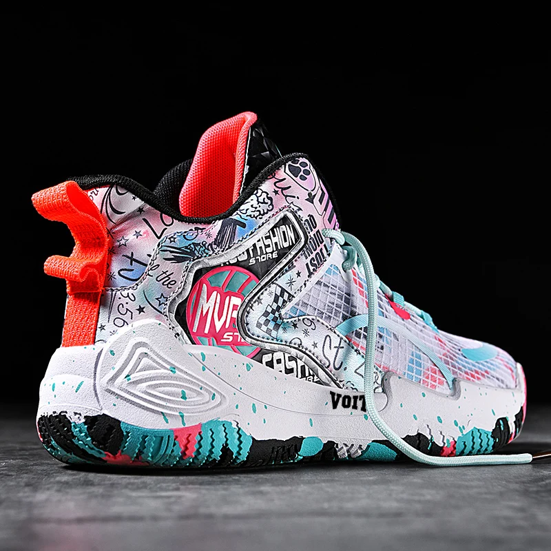 

Youth Sports Basketball Shoes Men High Top Non-slip Basketball Sneakers Breathable Gym Training Athletic Shoes Male Zapatillas