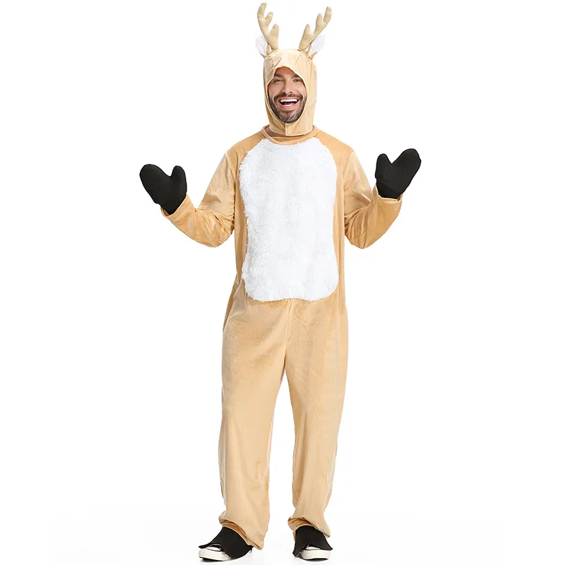 Full Set Unisex Adult Women Men Reindeer Deer Costume Cosplay