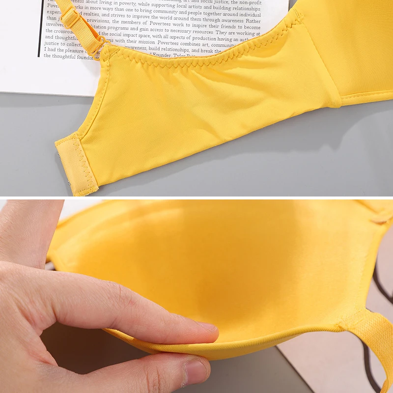 Women women lingerie bra Seamless Bra Sexy No Wire Push Up Underwear Girls Students Breathable Thin 12 Colors Bras