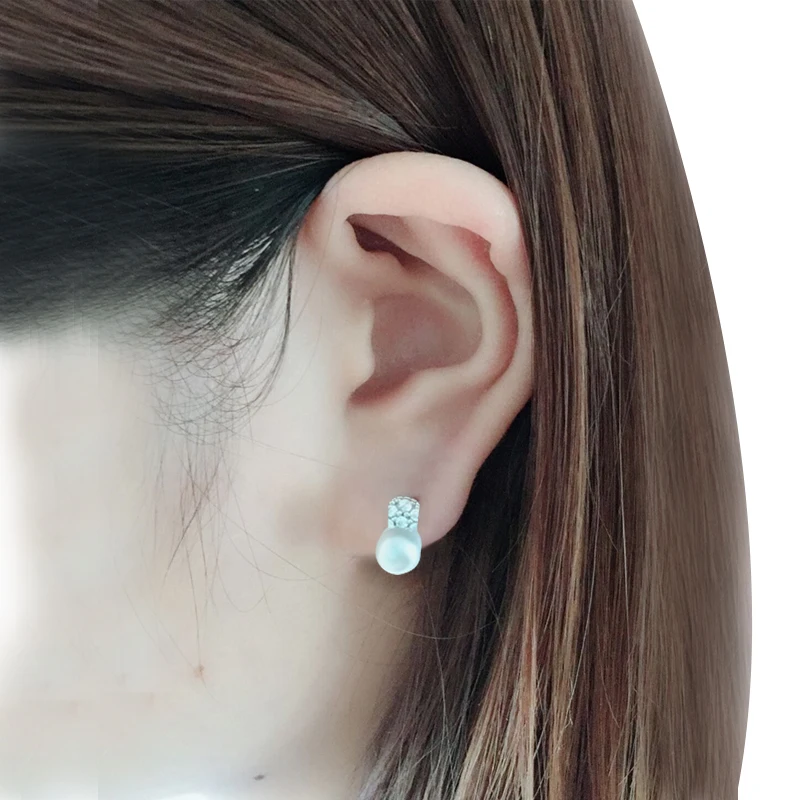 925 Sterling Silve clip on pearl earrings Real Natural Freshwater Black Pearl Earrings for Women silver earrings,pearl earrings,womens earrings
