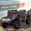 High Speed 4WD Crawler SUV Alloy Metal RC Truck 1:12 LED Lighting Waterproof Climbing Off Road Radio Remote Control Car Truck 1