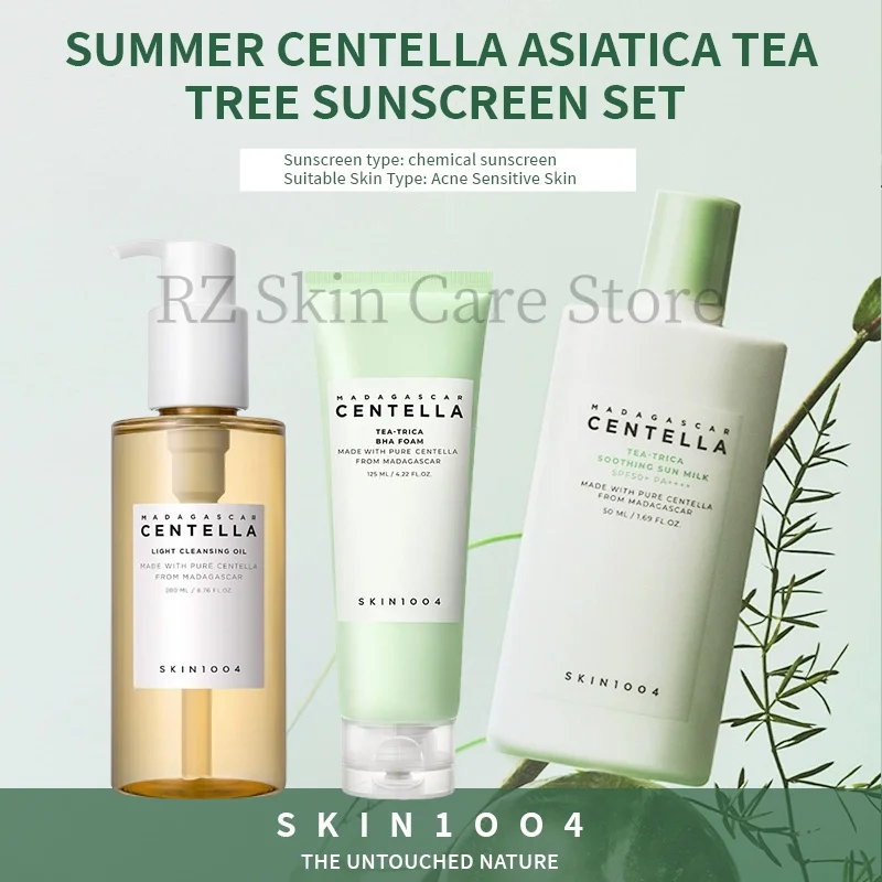 SKIN1004 Centella Skin Care Coreanos Madagascar Tea Tree Sunscreen Spf 50 Soothing Bloqueador Solar Faciales Originales 50ml