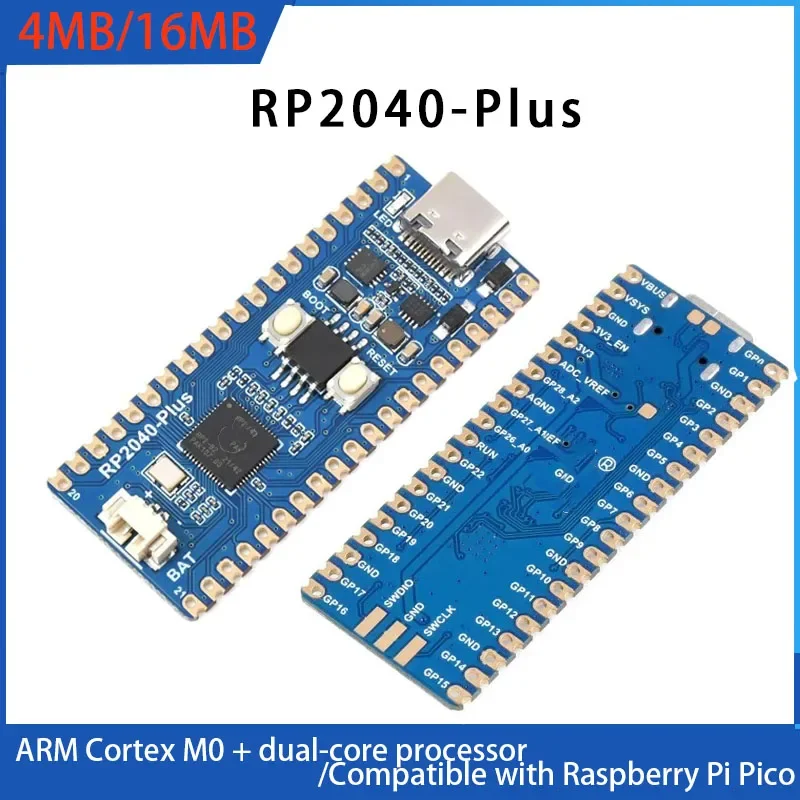 Raspberry Pi Pico RP2040-Plus Developmend Board 4Mb/16Mb Flash a Pico ...