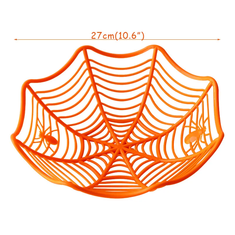 Große Halloween Spinnennetz Schüssel Korb Süßigkeiten Schalen für Halloween Party liefert Süßes oder Saures Süßigkeiten Schalen glücklich Halloween Dekor – Detail 5
