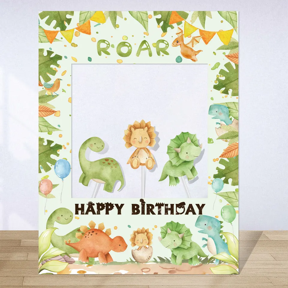 DINO BATTERピクチャーフレーム 福井県立恐竜博物館コラボ カラフルDino総柄トレーナー（J411815