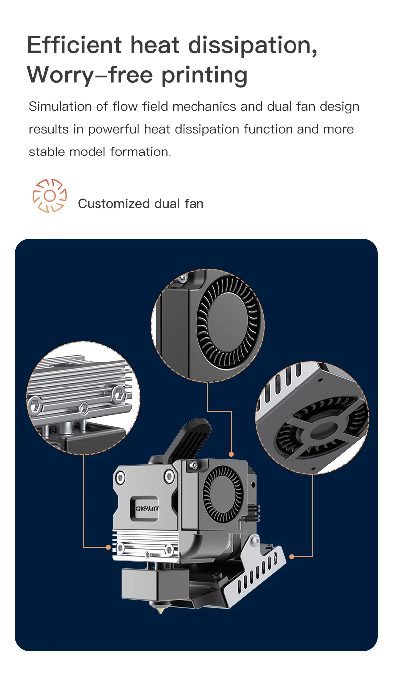 printhead for printer CREALITY 3D Original Ender-3 S1 Standard Sprite Extruder 3.5:1 Gear Ratio Dual Gear Direct Bowden Extrusion for Ender-3 S1 synchronous belt