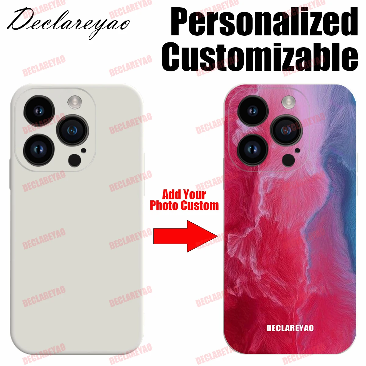 Customized TPU Soft Case with Personalized Name and Photo – Durable and Flexible Phone Cover