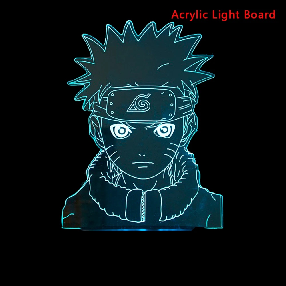 Night Lights Transparent Acrylic Light Board Is Suitable For Night Light Lamp Holder 33 Styles Of Anime Characters Uchiha Sasuke battery night light Night Lights