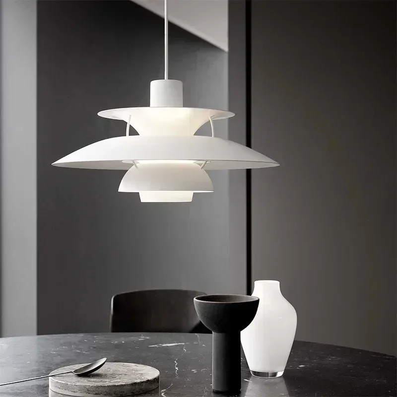 Nordic Chandelier PH5 Danish  Flying Saucer Design Bedroom Simple Modern Restaurant Bar Bedside Lamps Room Decor Pendant Light 3